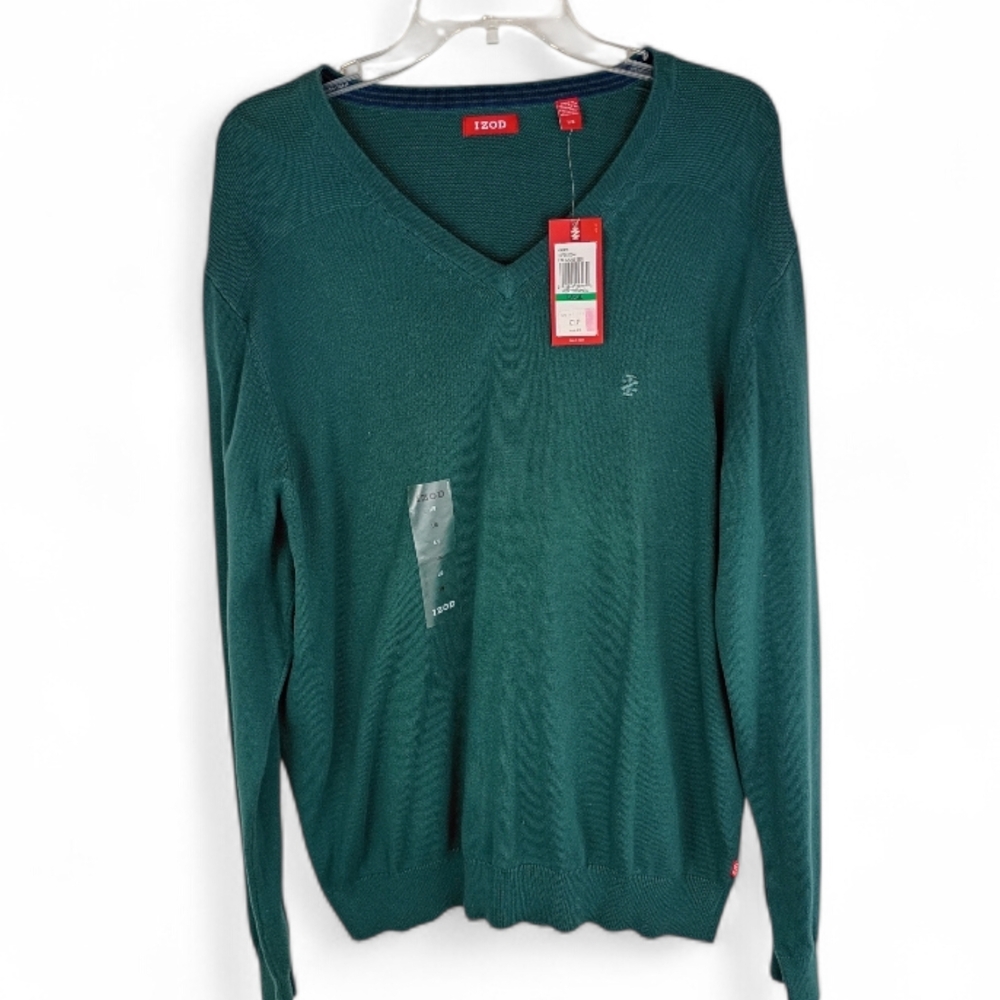 Izod Women's Teal V-Neck Sweater